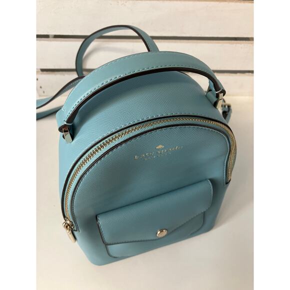 KATE SPADE SCHUYLER MINI LIGHT BLUE SAFFINAO PVC BACKPACK - Picture 15 of 15